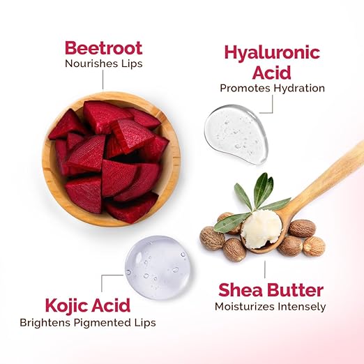 Mamaearth Beetroot Moisture Therapy Lip Balm With Hyaluronic Acid - 15 g