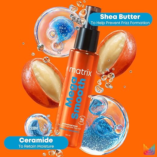 MATRIX Mega Smooth Anti-Frizz Serum with Shea Butter and Ceramides