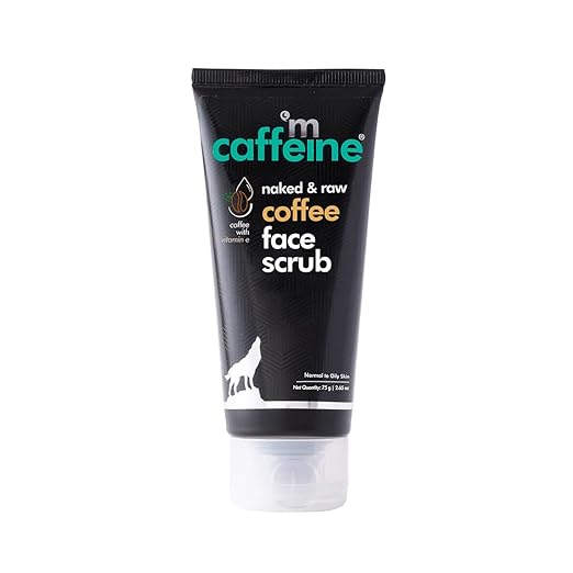 mCaffeine Coffee Tan & Dead Skin Removal Face Scrub (75gm)|Caffeine & Walnut Scrub for Face