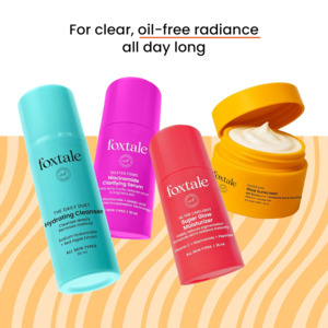 Foxtale Glow On Heartbeat Skincare Gift Set | Hydrating Cleanser, 12% Niacinamide serum, Super Glow moisturizer