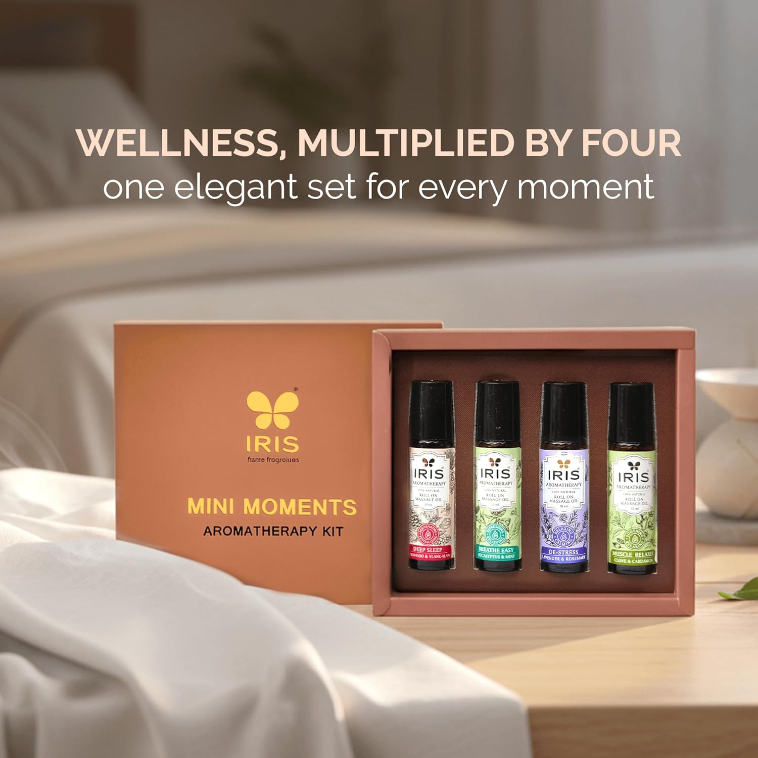 IRIS Mini Moments Aromatherapy Roll On Gift Set (10ml x 4)