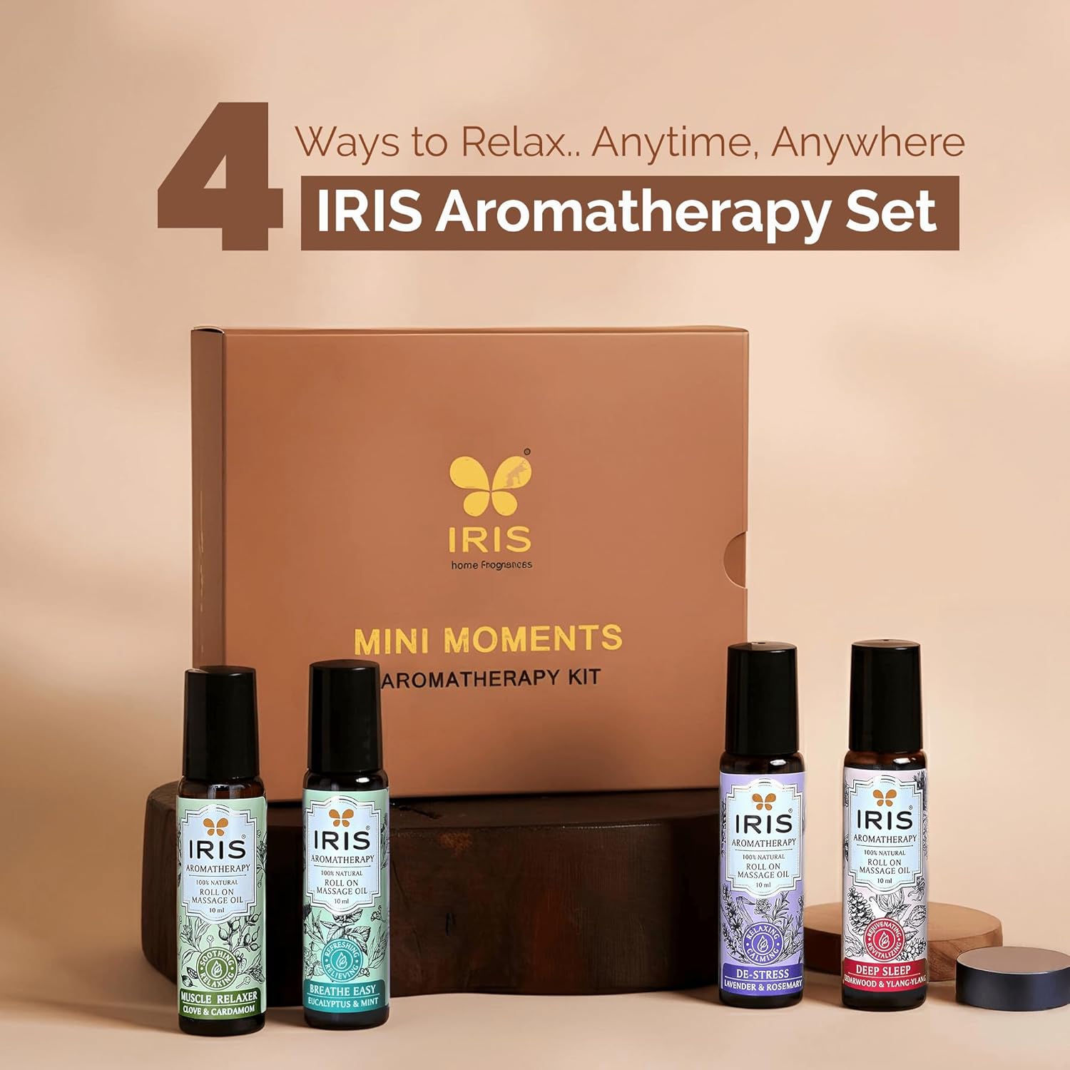 IRIS Mini Moments Aromatherapy Roll On Gift Set (10ml x 4)