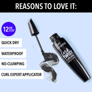 Blue Heaven Lash Twist Curling Mascara for Women | Waterproof, Smudge Proof & Long Lasting