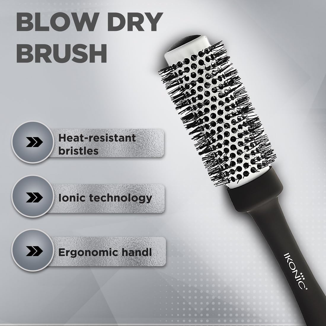 Ikonic Professional Blow Dry Hair Brush with Ionic Techonology
