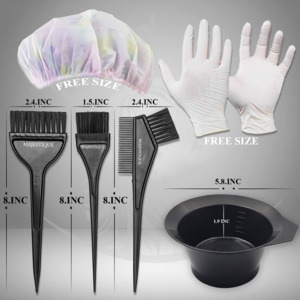 Majestique 6-Piece Hair Dye Brush Coloring Kit with Brush