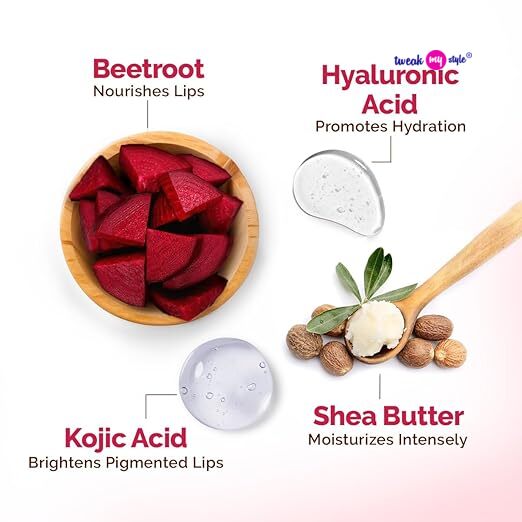 Mamaearth Beetroot Moisture Therapy Lip Balm With Hyaluronic Acid - 15 g