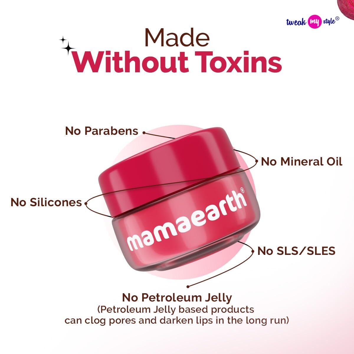 Mamaearth Beetroot Moisture Therapy Lip Balm With Hyaluronic Acid - 15 g