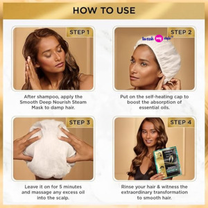 L'Oréal Paris Professional Nourishing Treatment, For Smooth & Straight Frizz-Free hair With Extraordinary Oil Smooth Steam Mask, 20ml + 40g
