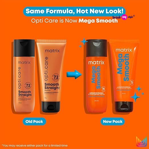 Matrix Mega Smooth Shampoo and Conditioner Combo with Shea Butter