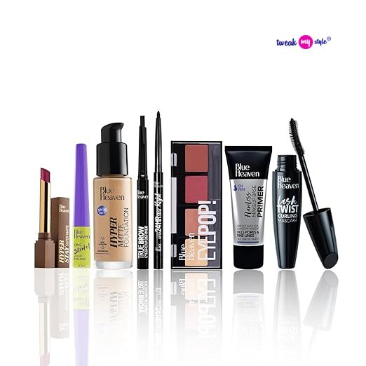 Blue Heaven Festive Makeup Kit Set for Women | Pack of 8 Makeup Products