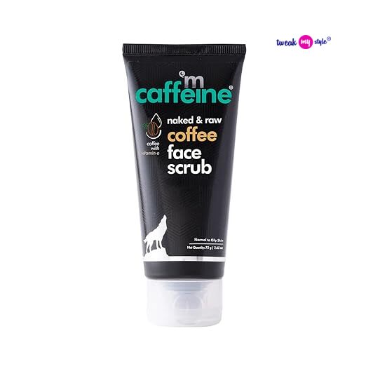 mCaffeine Coffee Tan & Dead Skin Removal Face Scrub (75gm)|Caffeine & Walnut Scrub for Face