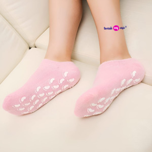 Moisturizing Gel Heel Socks for Cracked Heels, Silicone Spa Socks for Dry Feet Repair