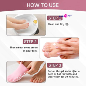 Moisturizing Gel Heel Socks for Cracked Heels, Silicone Spa Socks for Dry Feet Repair