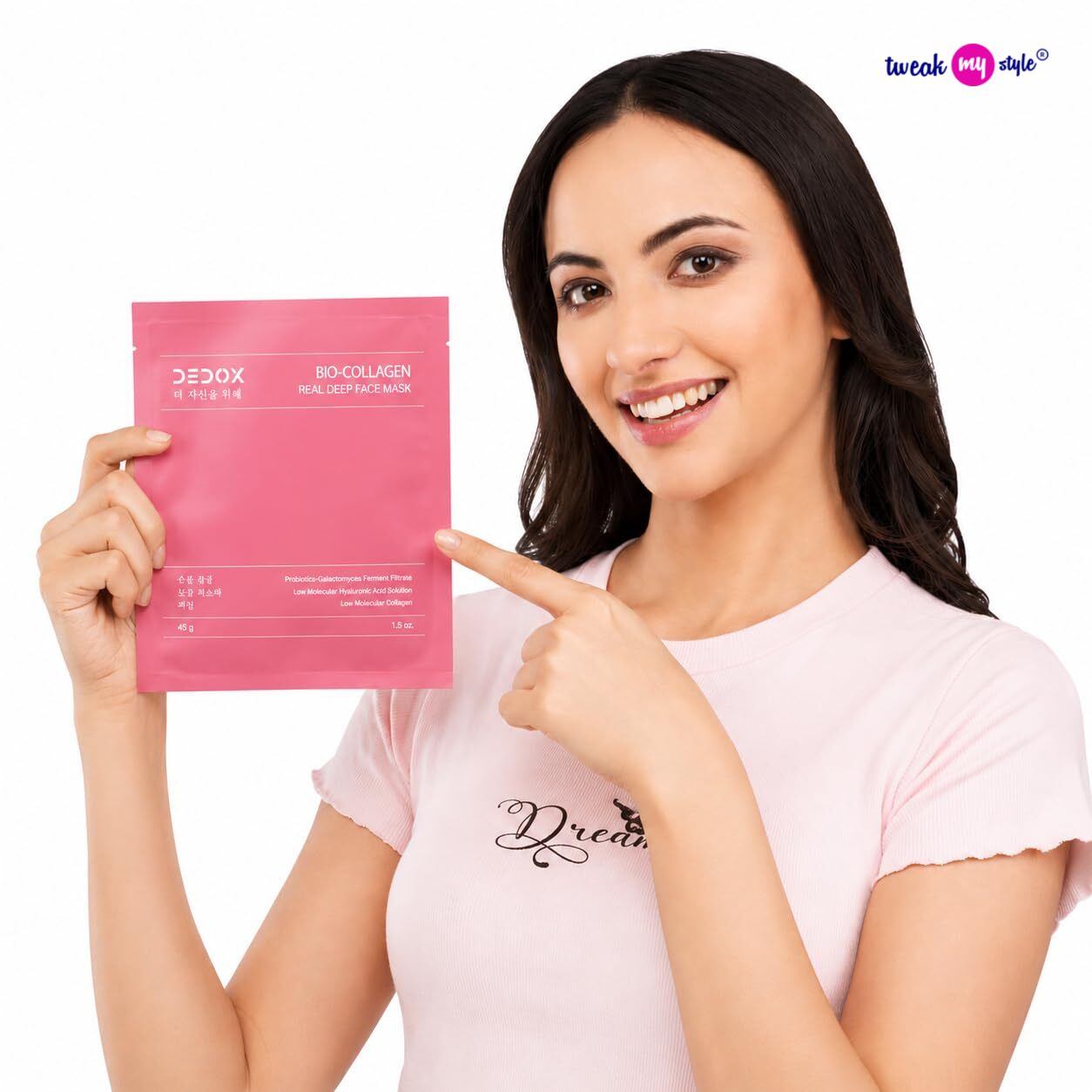 Bio-Collagen Glass Skin Overnight Mask, Hydrating Korean Hydrogel Face Mask Sheet