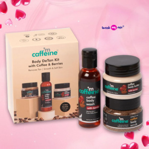 mCaffeine Body Care Gift Set for Women & Men | Bodywash Gift Box with Berries Body Wash, Body Scrub