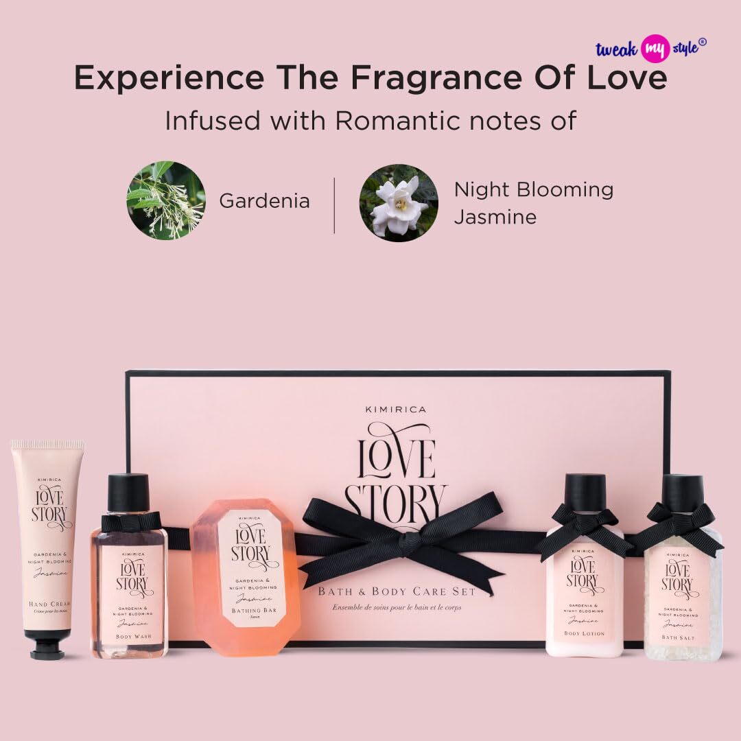 Kimirica Love Story Luxury Bath and Body Care Gift Set Box