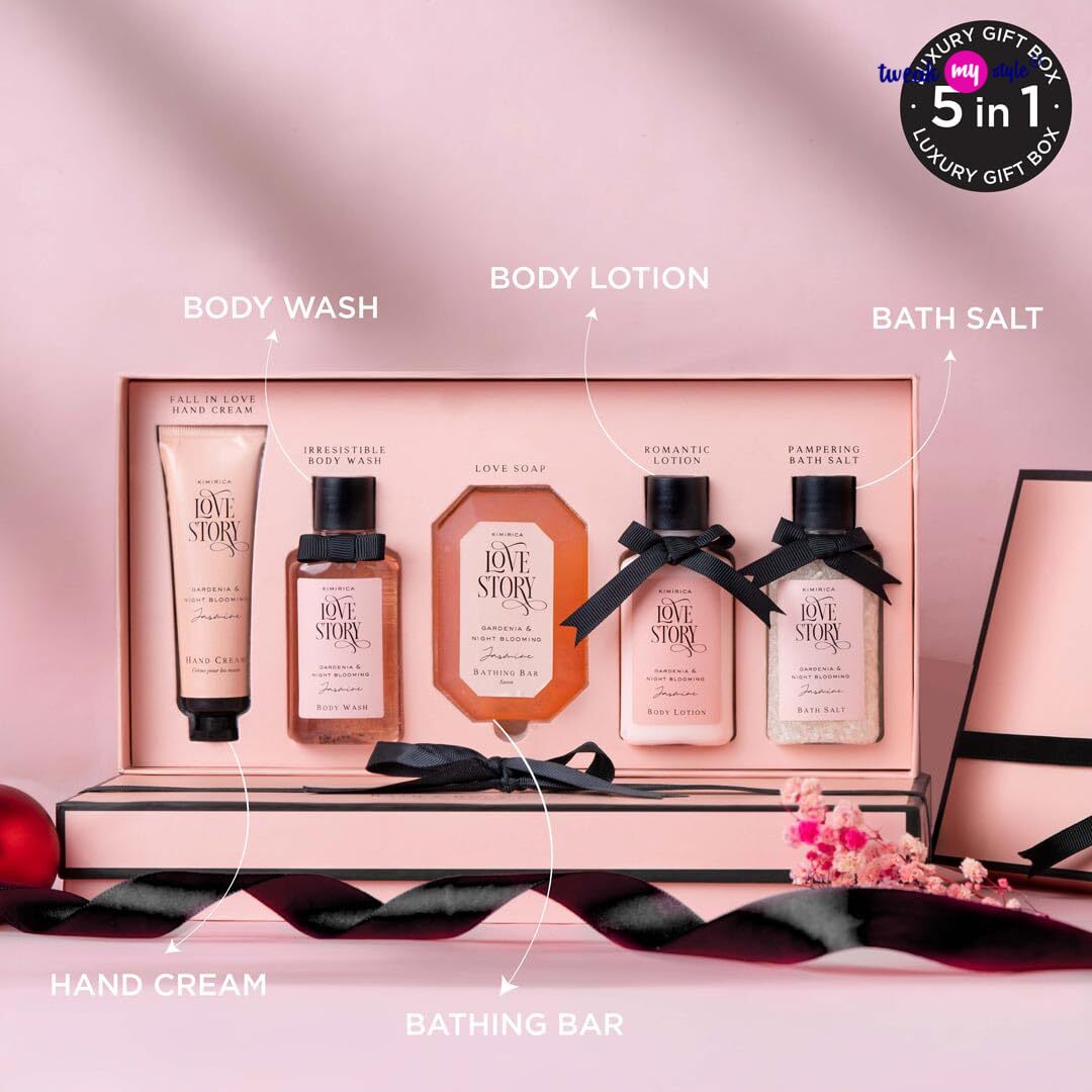Kimirica Love Story Luxury Bath and Body Care Gift Set Box