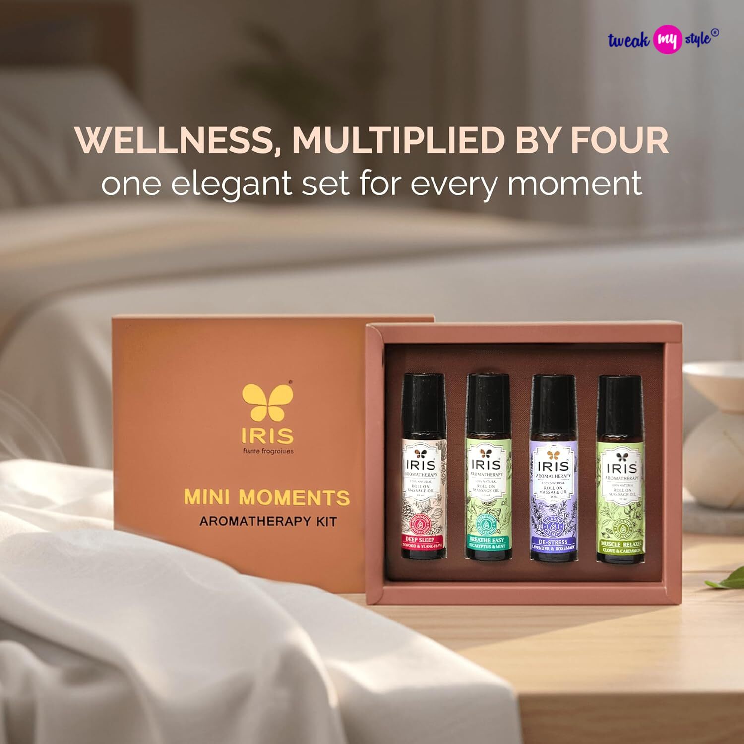 IRIS Mini Moments Aromatherapy Roll On Gift Set (10ml x 4)