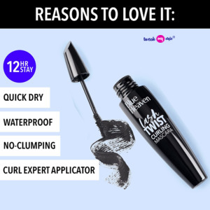 Blue Heaven Lash Twist Curling Mascara for Women | Waterproof, Smudge Proof & Long Lasting