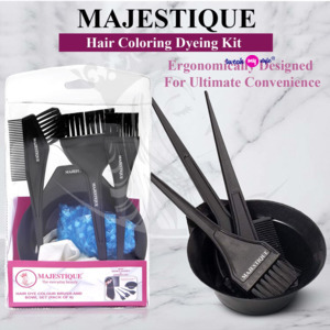 Majestique 6-Piece Hair Dye Brush Coloring Kit with Brush