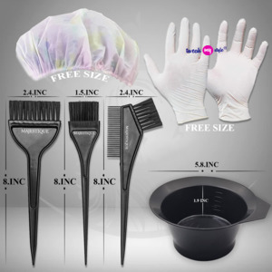Majestique 6-Piece Hair Dye Brush Coloring Kit with Brush