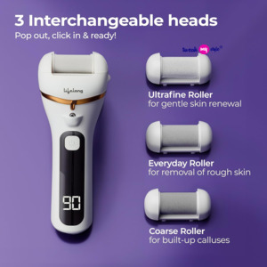 Lifelong Callus Remover for Feet Electronic with 3Heads