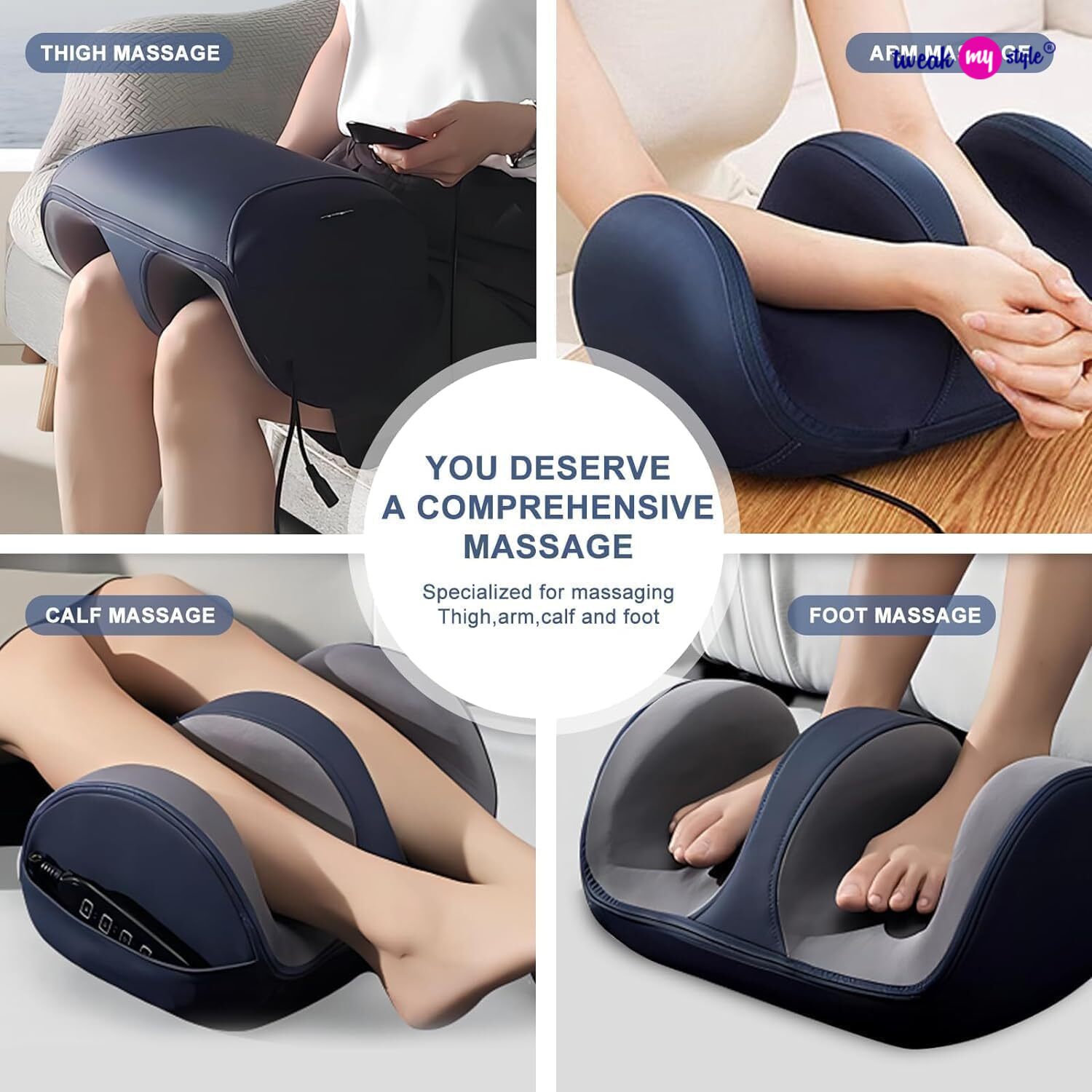 Shiatsu Foot Massager Machine with Heat, Foot and Calf Massager,Delivers Relief for Tired Muscles