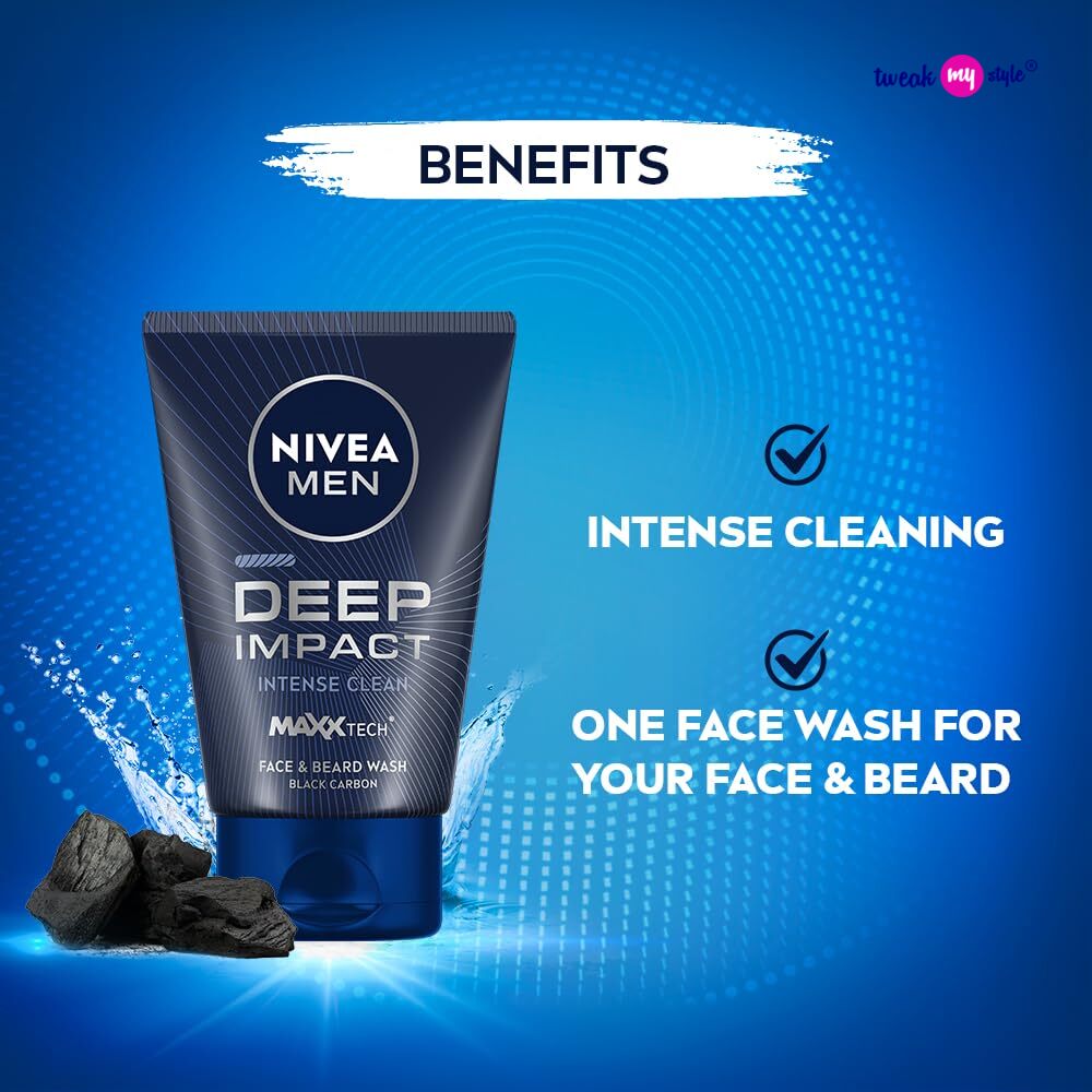 NIVEA MEN Deep Impact Face Wash 100g