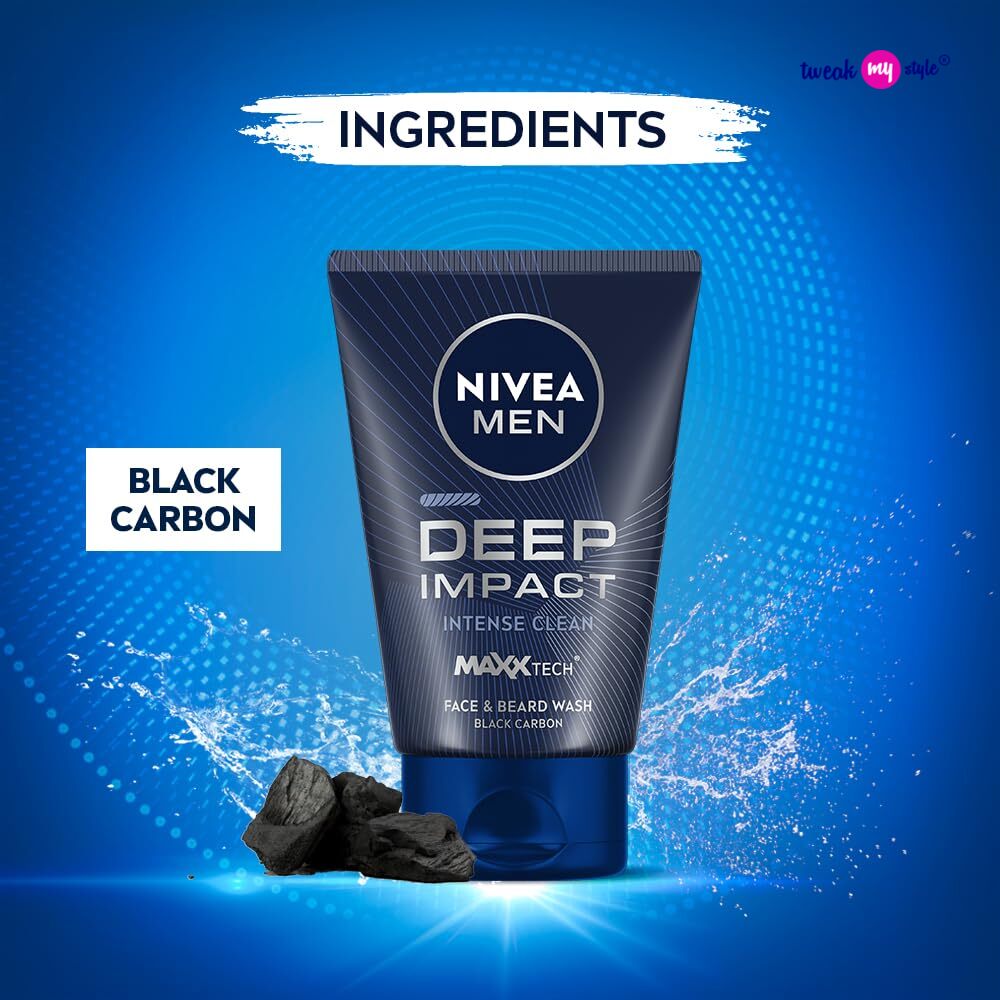 NIVEA MEN Deep Impact Face Wash 100g